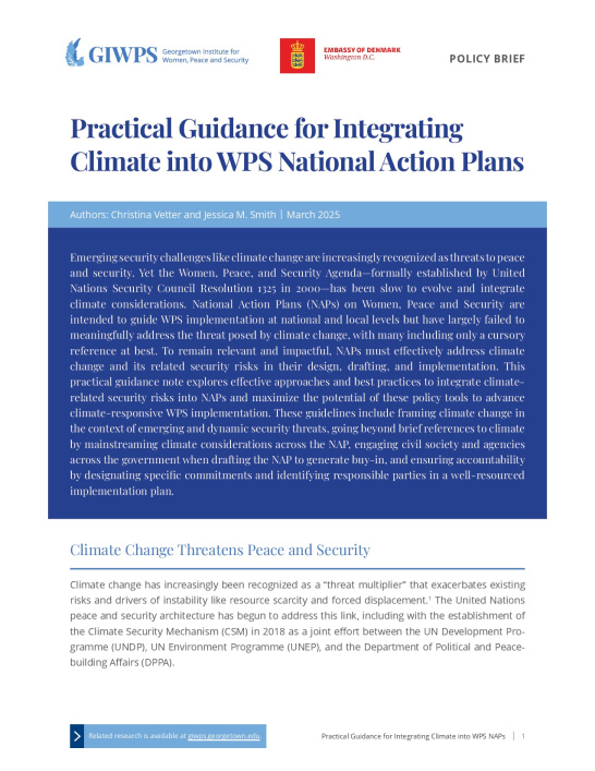 national action on climate change