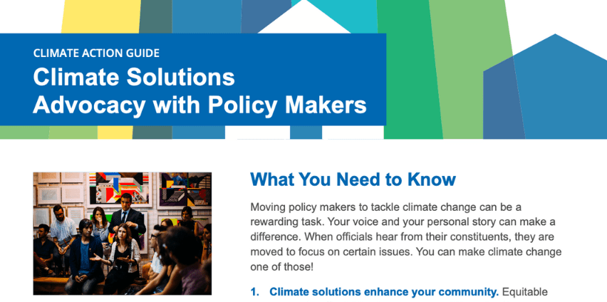 personal climate change actions