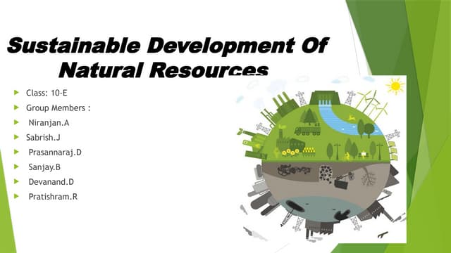 sustainable development of natural resources